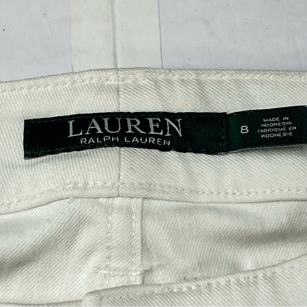 LAUREN RALPH LAUREN LRL Modern Straight Curvy Jeans Women’s Size 8 White - Picture 3 of 15